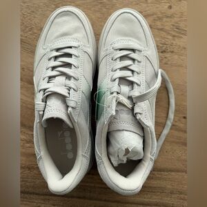 Grey Luxury Sneakers with Logo Detail